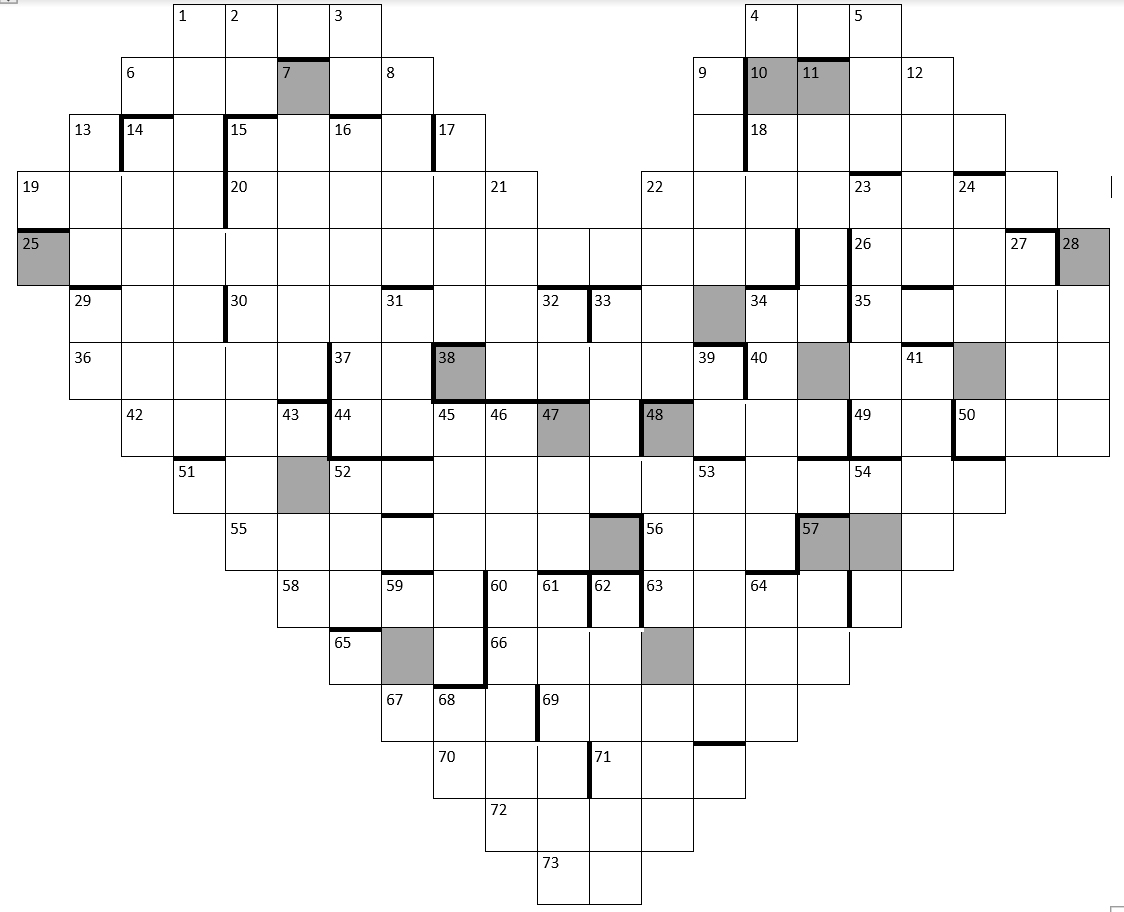 Geburtstagsrätsel in Herzform